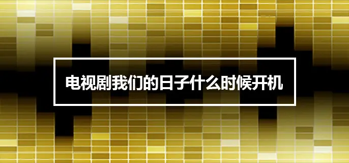 电视剧我们的日子什么时候开机